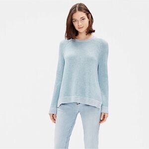 Eileen Fisher linen/cotton crew neck sweater